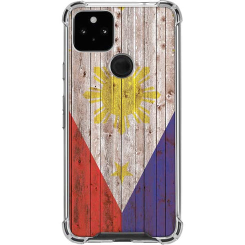 Philippines Flag Dark Wood Pixel Cases
